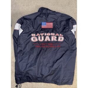National Guard Full Zip Windbreaker Medium Sustainment Recruit Program 25.5x29